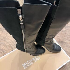 Michael Kors Black Leather & Suede Boots | Size 9 | Never Worn